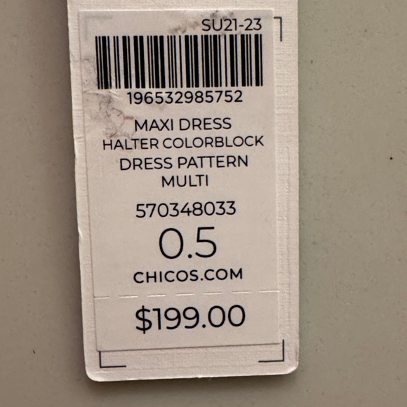 Chico's Color Block Maxi Dress - NWT - Picture 4 of 4